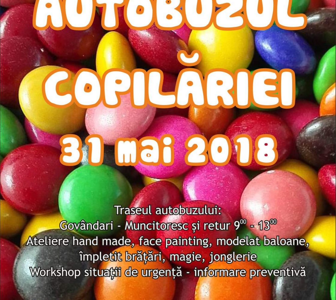 Centrul de Voluntariat Reșița sărbătorește ziua de 1 Iunie în “Autobuzul Copilăriei”!